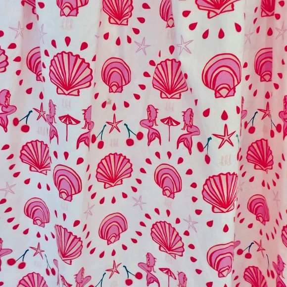 Hill house Home Athena nap dress in adorable pink and red mermaid print - Picture 2 of 3